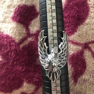 Sterling Silver 925 Eagle Statement Ring Size 12